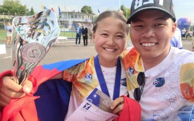 Flaris-sponsored athlete on the podium