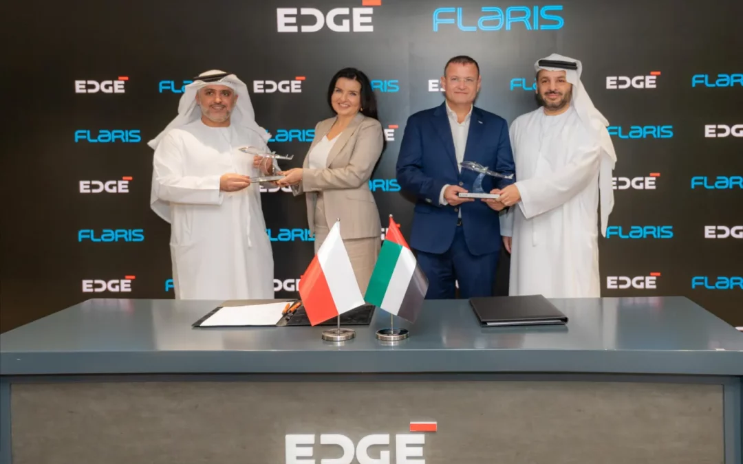 Flaris joins forces with EDGE. Together, they will transform the jet into a unmanned aircraft. They will also participate in the Dubai Airshow 2023.